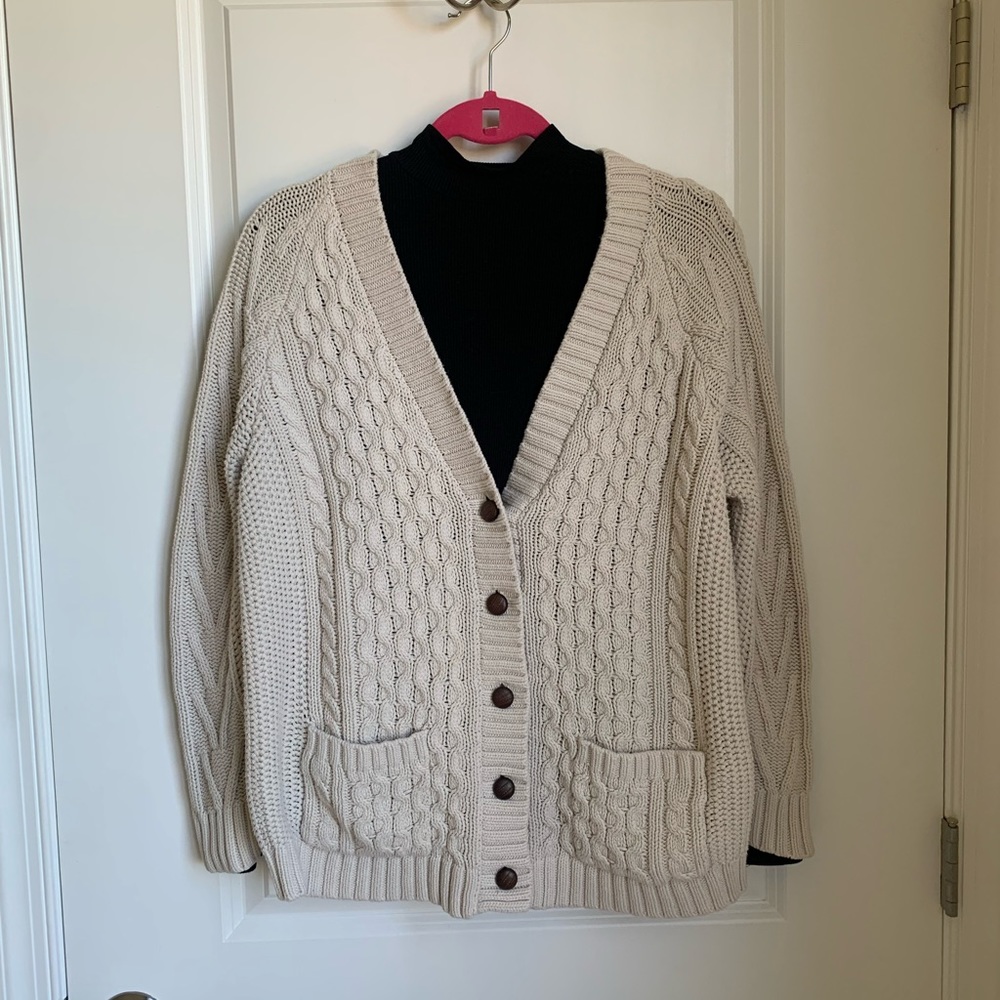 BDG Cozy Knit Button Sweater